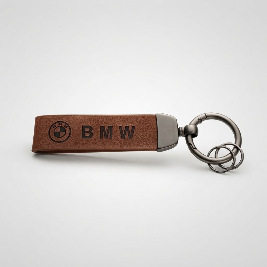 ميدالية معدن دلاية جلد - بنى BMW