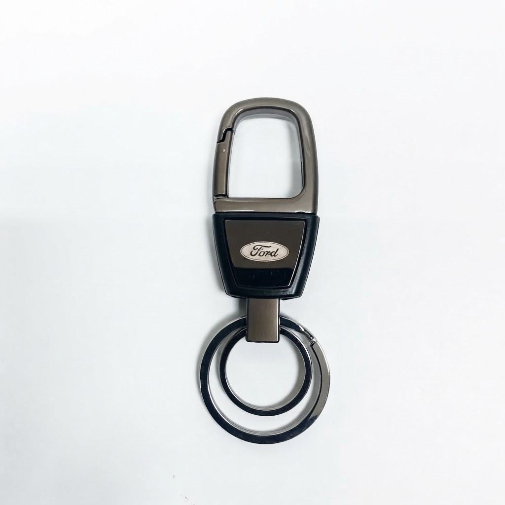 ميدالية مفاتيح معدنية بشعارات سيارات وتصميم مستطيل - 22-002-F